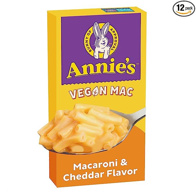 Amazon.com : Annie’s Vegan Mac and Cheddar Flavor Dinner with Organic Pasta, Vegan Alternative ... | Amazon (US)