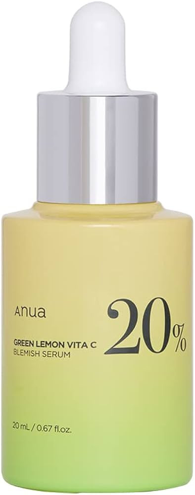 Anua Green Lemon Vitamin C Serum with Vitamin E, Hyaluronic & Ferulic Acid 0.67 fl.oz / 20ml | Amazon (US)