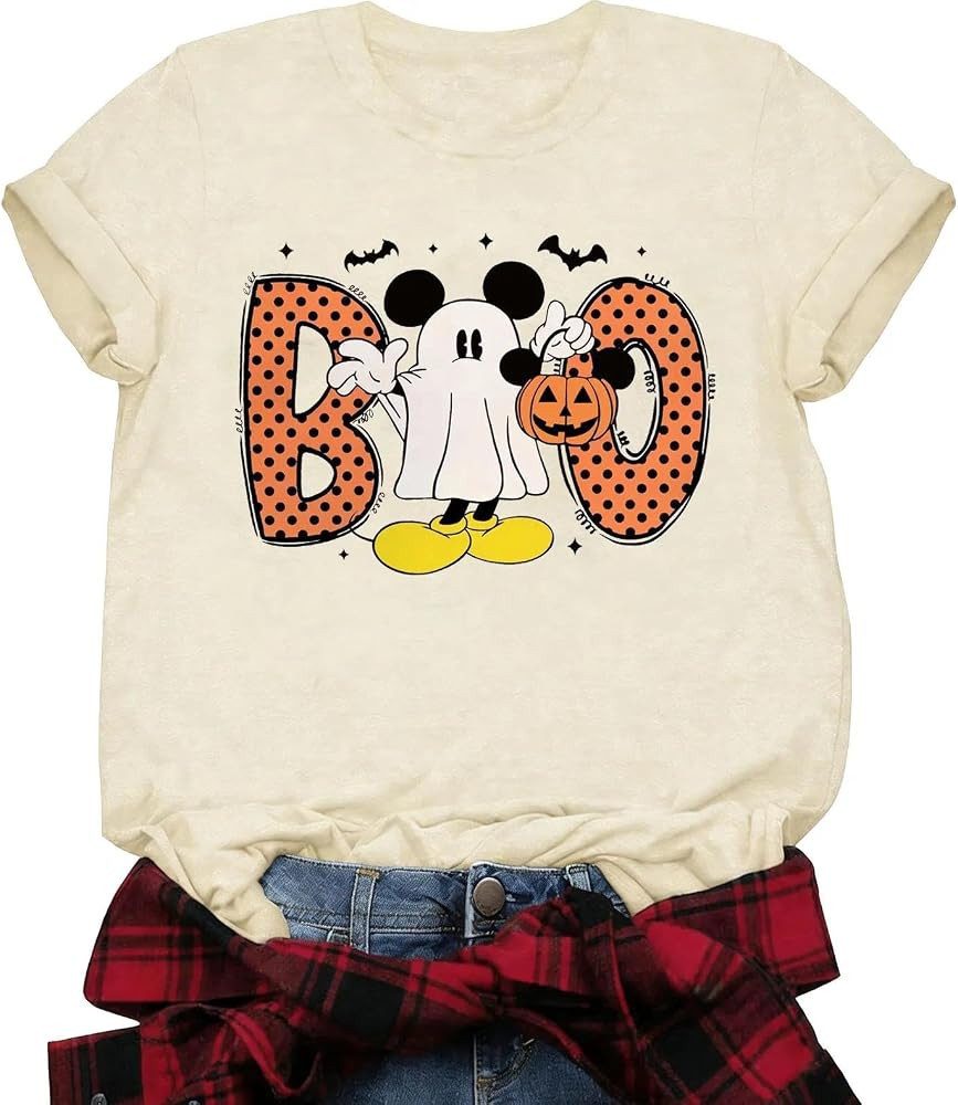 Halloween Shirts for Women Magical Cute Ghost Shirt Spooky Season T-Shirt | Amazon (US)