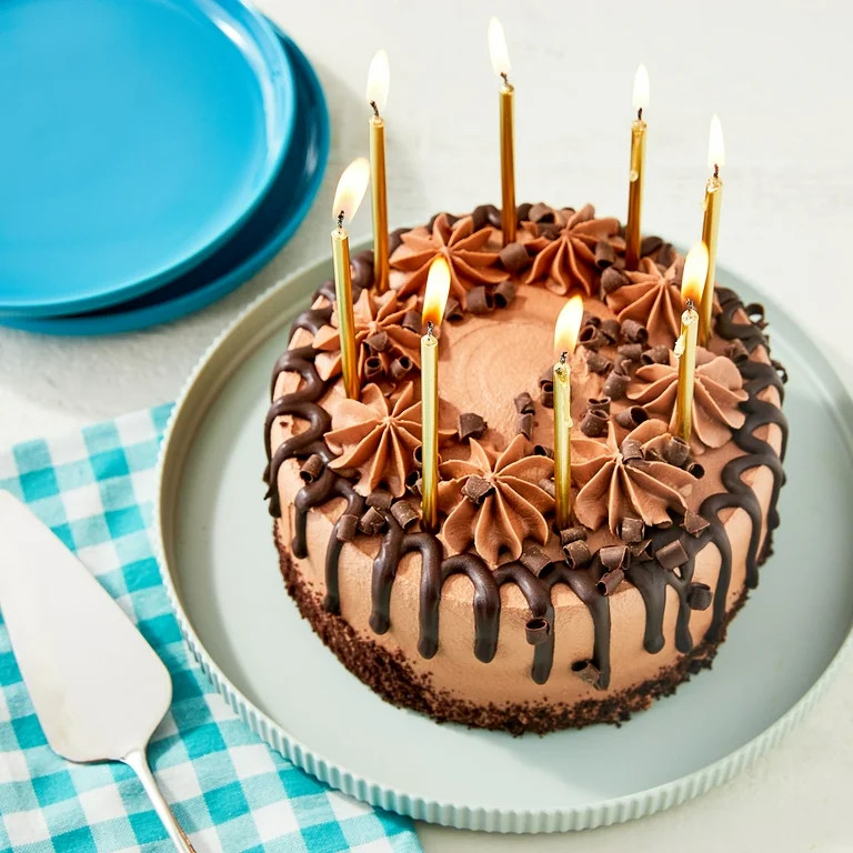 Great Value Tall Birthday Candles, Gold, 8 Count | Walmart (US)