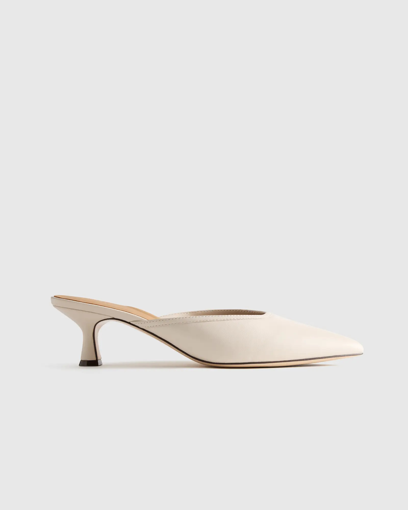 Italian Leather 55mm Kitten Heel Mule | Quince
