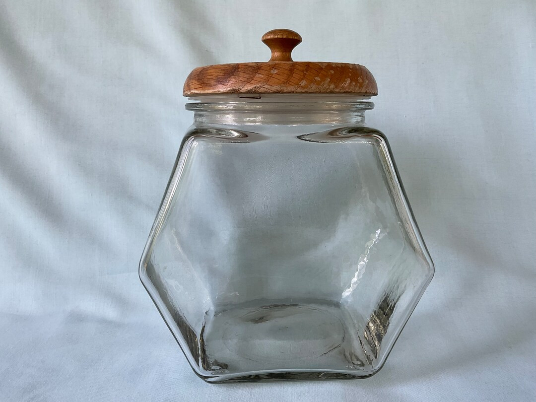 Apothecary Jar Glass Candy Jar Glass Hexagon Canister | Etsy (US)