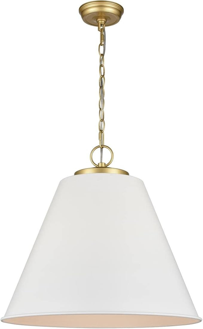 Elk Home Vellus 3-Light Pendant - in Matte White Finish, with Matte White Metal Shade, Modern/Con... | Amazon (US)
