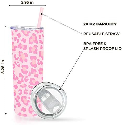 SassyCups Leopard Tumbler Cup | Vacuum Insulated Stainless Steel Leopard Print Skinny Tumbler with S | Amazon (US)