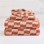 Wavy Blocks Towel | West Elm (US)