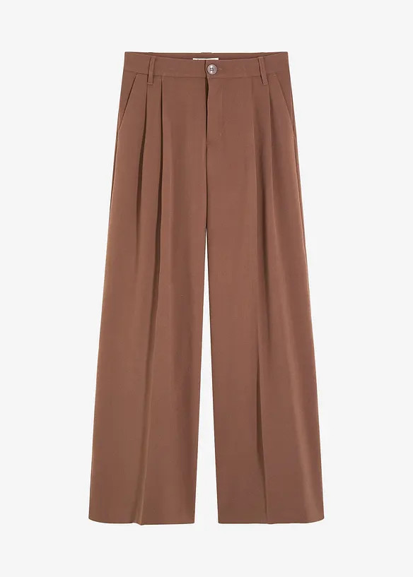 Bundfaltenhose aus fließendem Viskose-Mix | Bonprix DE