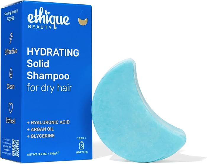 Ethique Hydrating Shampoo Bar for dry hair with Hyaluronic Acid - Plastic-Free, Cruelty-Free, Veg... | Amazon (US)