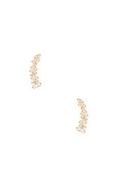 gorjana Amara Ear Climbers in White CZ & Gold from Revolve.com | Revolve Clothing (Global)
