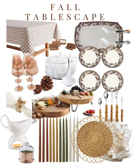 Fall tablescape essentials. Autumn table style. Home. Kitchens. Tabletop. 

#LTKhome #LTKSeasonal