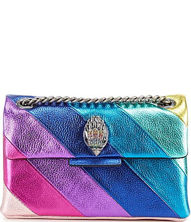 Kurt Geiger London Mini Kensington Metallic Rainbow Striped Crossbody Bag - Multi | Dillard's