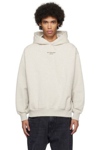 Gray 'Le Hoodie Slogan' Hoodie | SSENSE