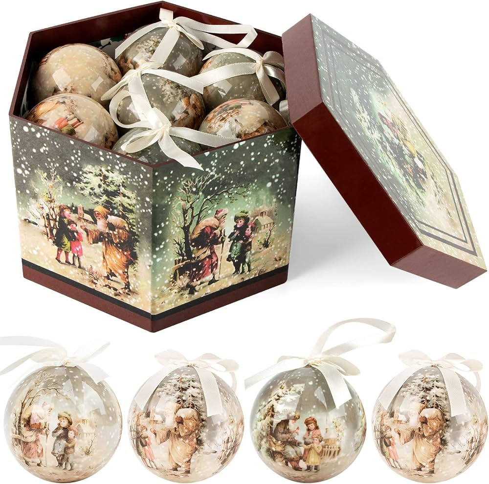 ABXMAS Christmas Ornament Balls, 2.95in Hanging Christmas Ball Shatterproof,Nightmare Before Christm | Amazon (US)