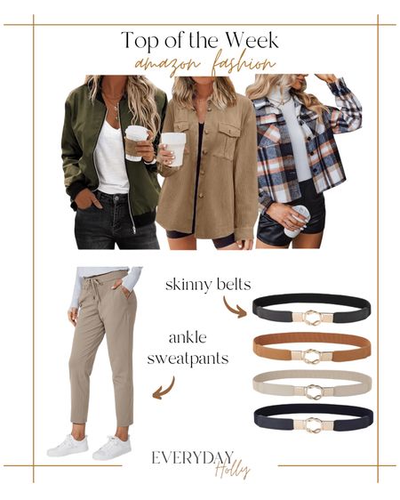 Top 5 Amazon fashion finds for the week

Fall  Fall fashion  Fall outfits  Bomber jacket  Corduroy  Shacket  Plaid  Pants  Capris  Sweatpants  Skinny belt  Workwear

#LTKfindsunder50 #LTKSeasonal #LTKstyletip