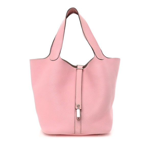 Taurillon Clemence Picotin Lock 22 MM Rose Sakura | FASHIONPHILE (US)