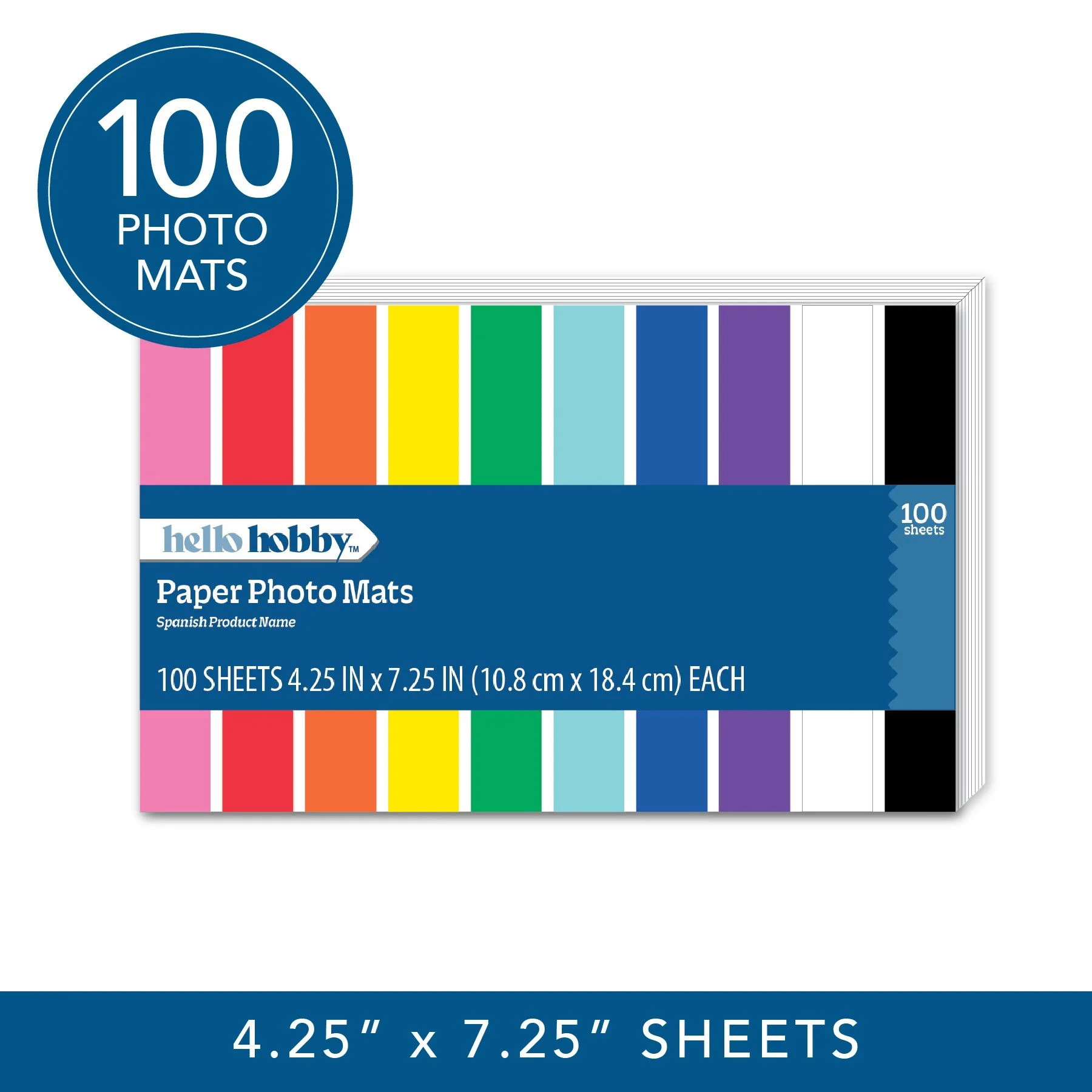 Hello Hobby Multicolor Pre-Cut Photo Framing Mats, 100 Sheets, 4.5x7.25 inches | Walmart (US)