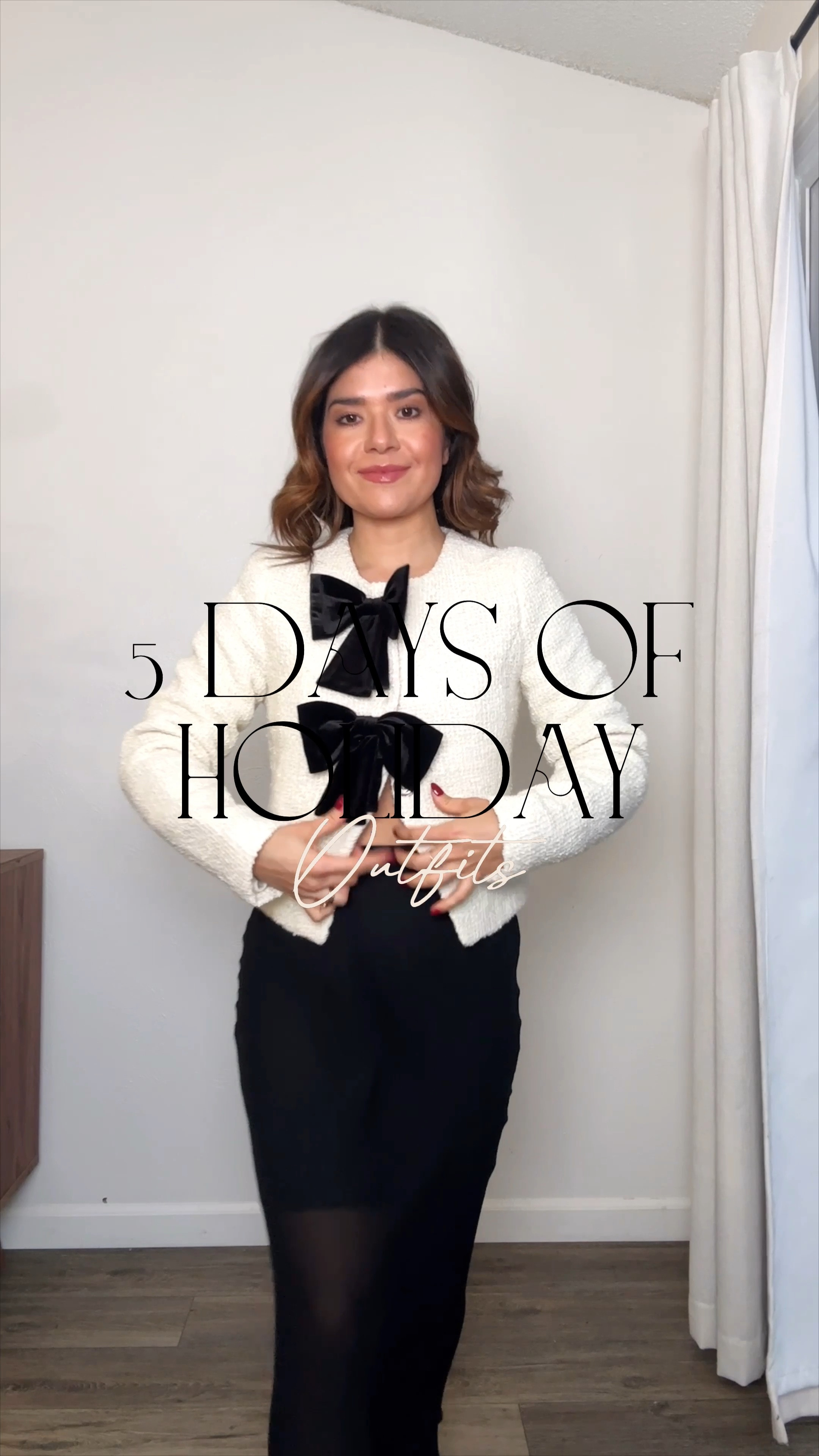 5 days of holiday outfits! Day two! 
Today’s black and whit look is so pretty! This jacket is a dream! Perfect for a holiday party! Dress is down with jeans too! Take 30% off right now! 
My skirt is on major sale! Take 60% off! It runs tts, order your regular size!

Jacket size xs
Skirt size xs


#LTKHoliday #LTKWatchNow #LTKCyberWeek