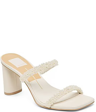 Dolce Vita Nolah Pearl Strap Dress Slide Sandals - 9.5 | Dillard's
