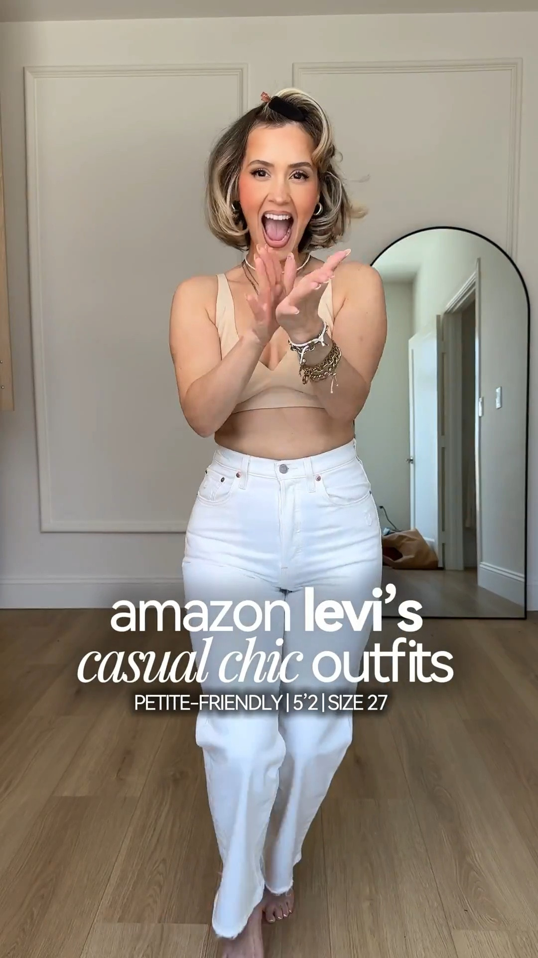 Amazon Levi’s outfits 👏🏼🙊

Wearing small in all tops! 
✔️1st jeans: rib cage straight ankle jeans size 27 | color: cloud over white | some stretch! TTS

✔️2nd jeans: 94 baggy jeans size 28 in color New Blue | no stretch size up 

✔️3rd jeans: rib cage straight ankle jeans size 27 | color: jazz pop medium indigo | some stretch size up 

✔️4th jeans: cinch waist baggy jeans size 27 in color blank impact 

✔️5th jeans: 318 shaping jeans size 27 in color tall glass of water | amazing stretch

#LTKgrwm #LTKPetite #LTKootd