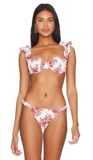 Zella Top in Red & Cream Floral | Revolve Clothing (Global)
