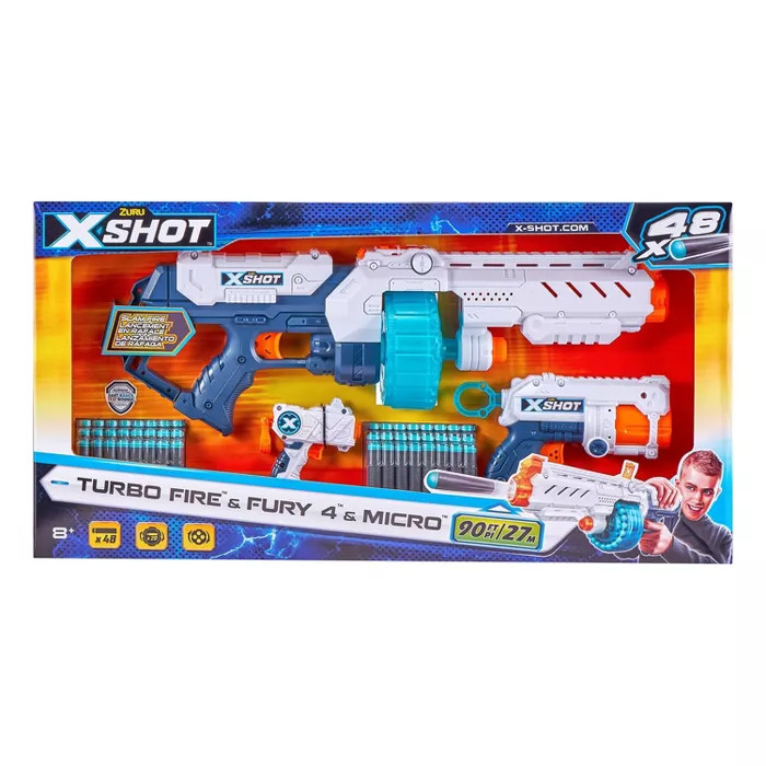 Zuru X-Shot Combo Pack - Turbo Fire, Fury 4 and Micro Blasters | Target