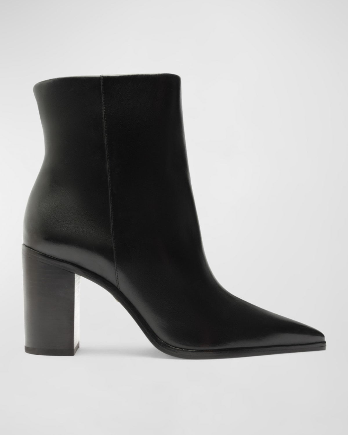Mikki Leather Block-Heel Booties | Neiman Marcus