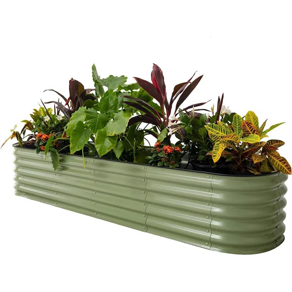 17" Tall 9 In 1 Modular Metal Outdoor Raised Garden Bed | Wayfair North America