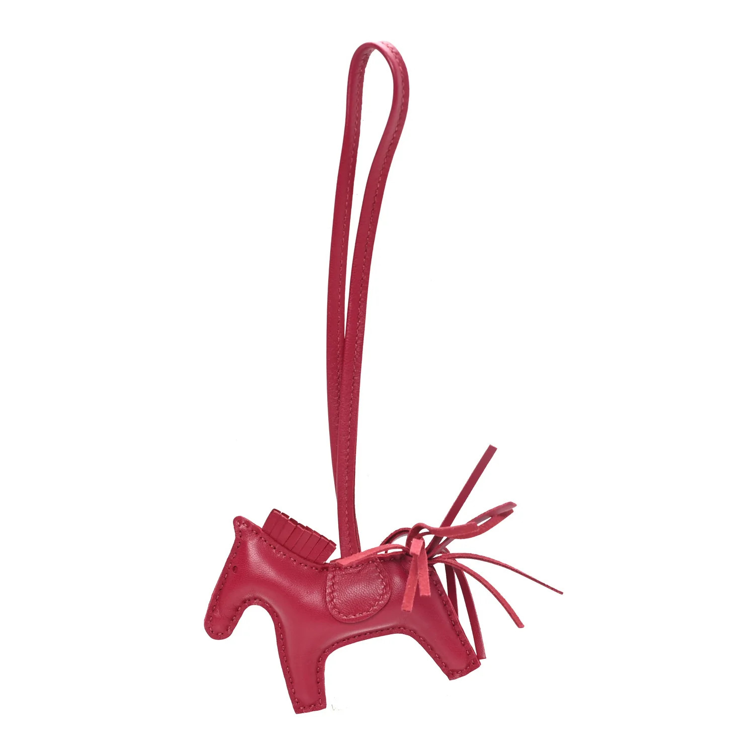 Hermes Milo Lambskin Grigri Rodeo Horse Bag Charm PM Rubis 1952713 | FASHIONPHILE (US)