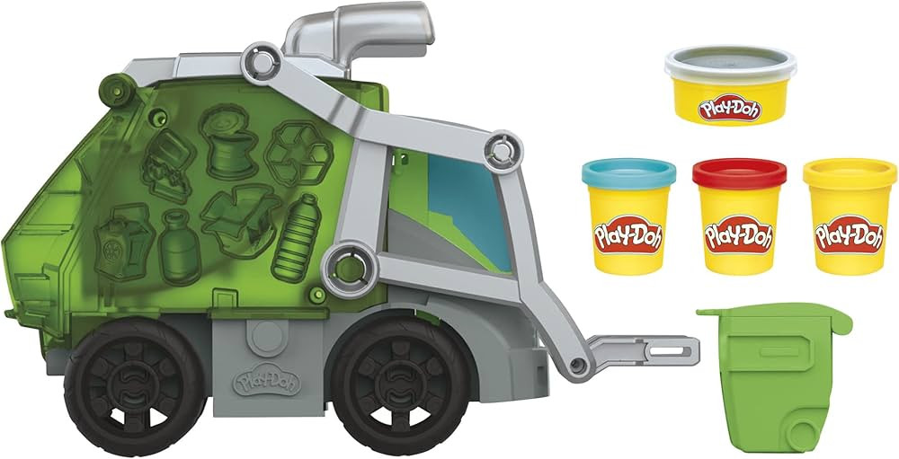 Play-Doh Wheels Dumpin' Fun 2-in-1 Garbage Truck Toy, with Stinky Scented Garbage Compound and 3 ... | Amazon (US)