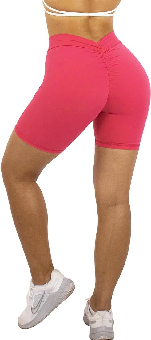 Zioccie V-Back Scrunch Butt Lifting Shorts for Women Workout Gym Yoga Running Active Exercise Fit... | Amazon (US)