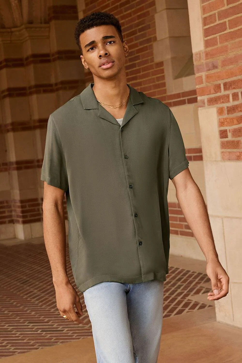 Rayon Short-Sleeve Shirt | Forever 21 (US)