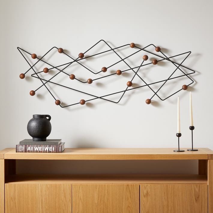 Abstract Iron &amp; Wood Dimensional Wall Art by Diego Olivero | West Elm (US)