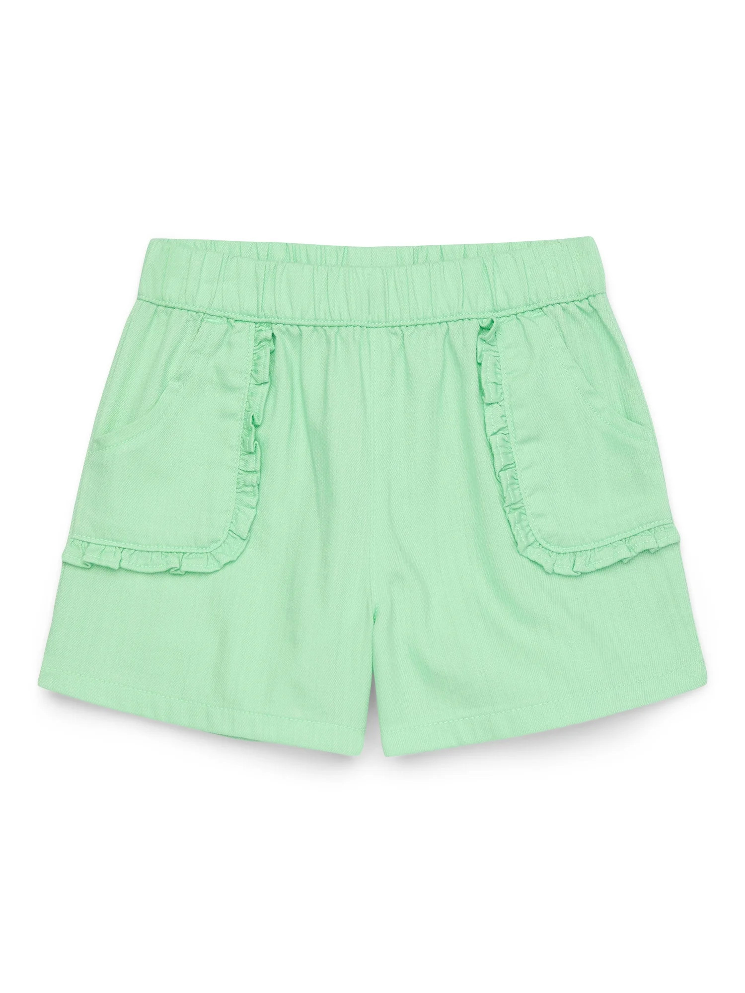 Garanimals Toddler Girl Twill Shorts with Ruffle Pocket, Sizes 18M-5T | Walmart (US)