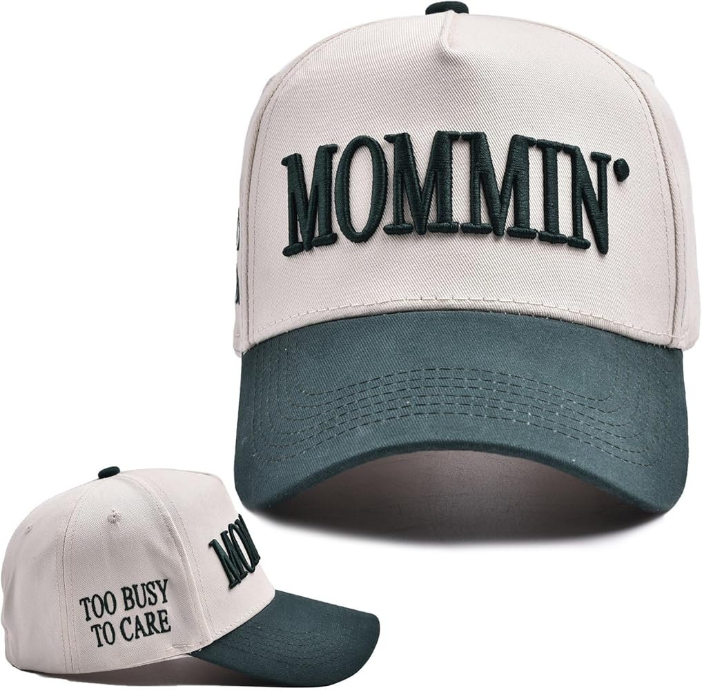 Mommin Trucker Hat for Women Embroidered Mom Baseball Cap Adjustable Canvas Vintage Hat for Casua... | Amazon (US)