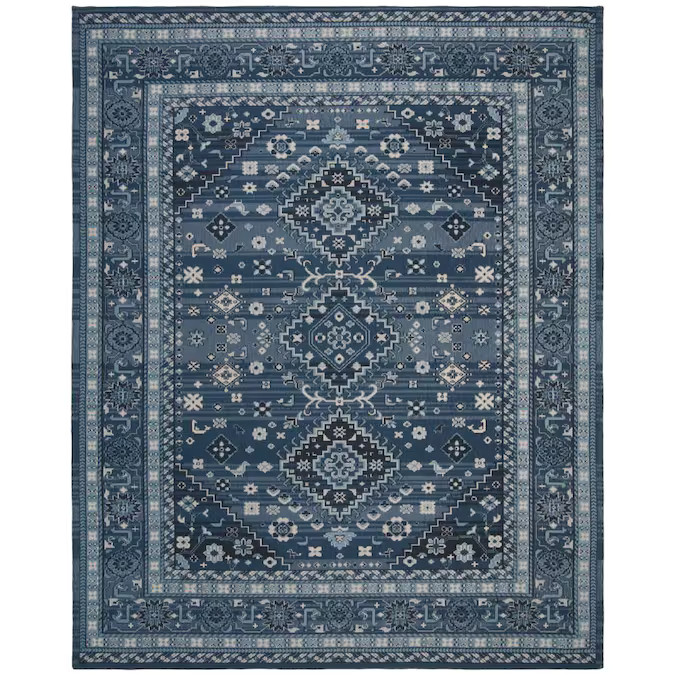 Safavieh Classic Vintage Kendra 8 x 10 Blue/Charcoal Indoor Floral/Botanical Farmhouse/Cottage Ar... | Lowe's