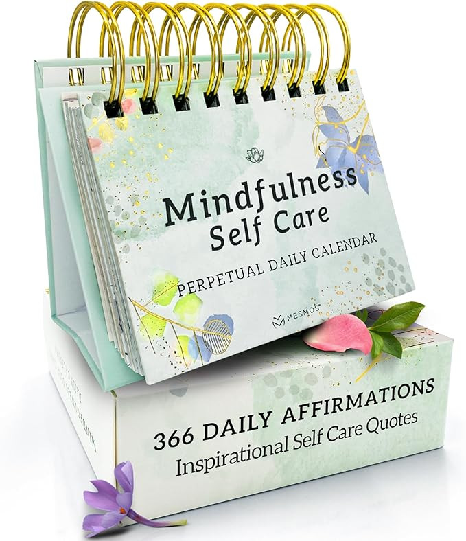 MESMOS 366 Daily Self Care Quotes Mindfulness Perpetual Calendar, Cute Office Desk Decor Women, D... | Amazon (UK)