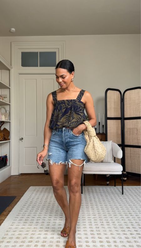 What I wore to the airport - this flowy tank is so pretty and I pull these shorts out every year. 

#LTKtravel #LTKover40 #LTKstyletip