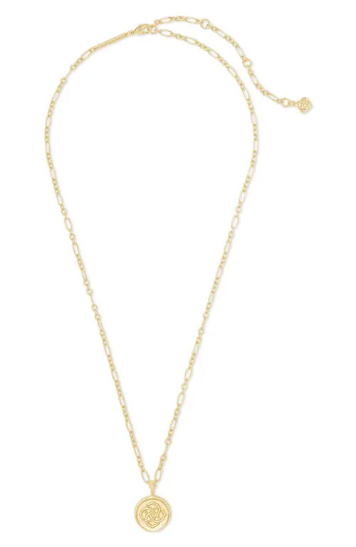 Kendra Scott Dira Coin Pendant Necklace in Gold at Nordstrom | Nordstrom