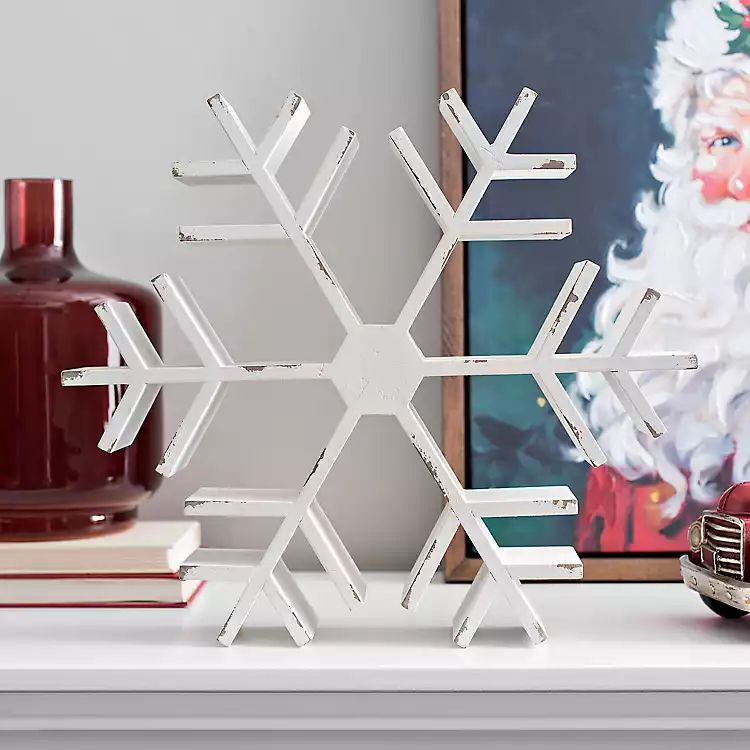 White Wooden Snowflake, 15 in. | Kirkland's Home