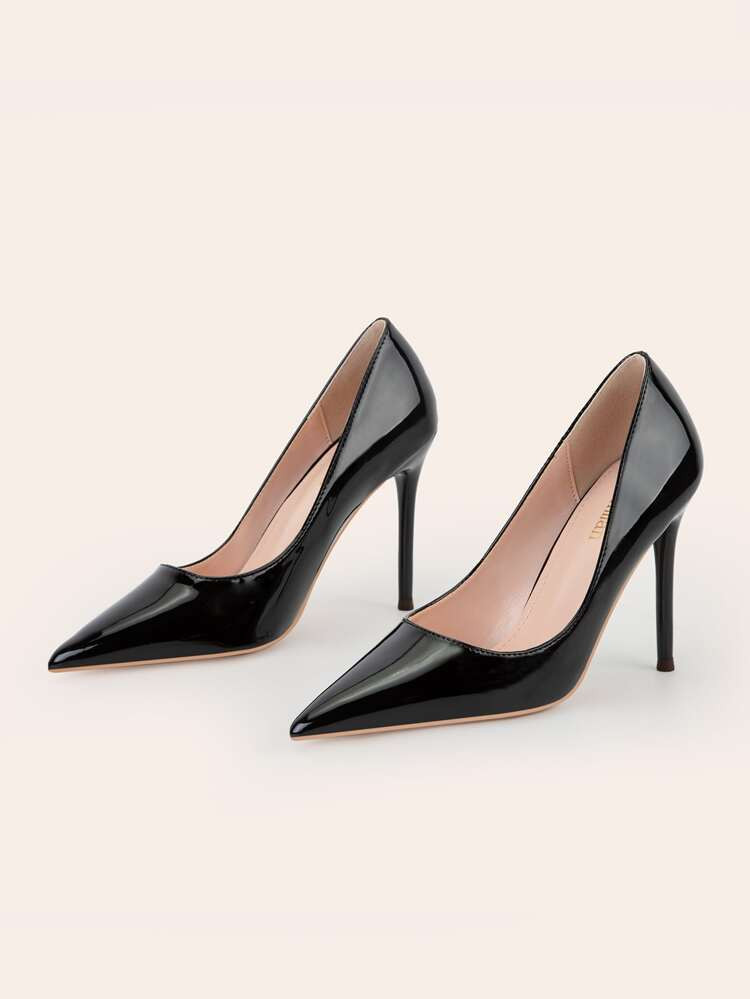 New
     
      Artificial Patent Leather Stiletto Heeled Court Pumps | SHEIN