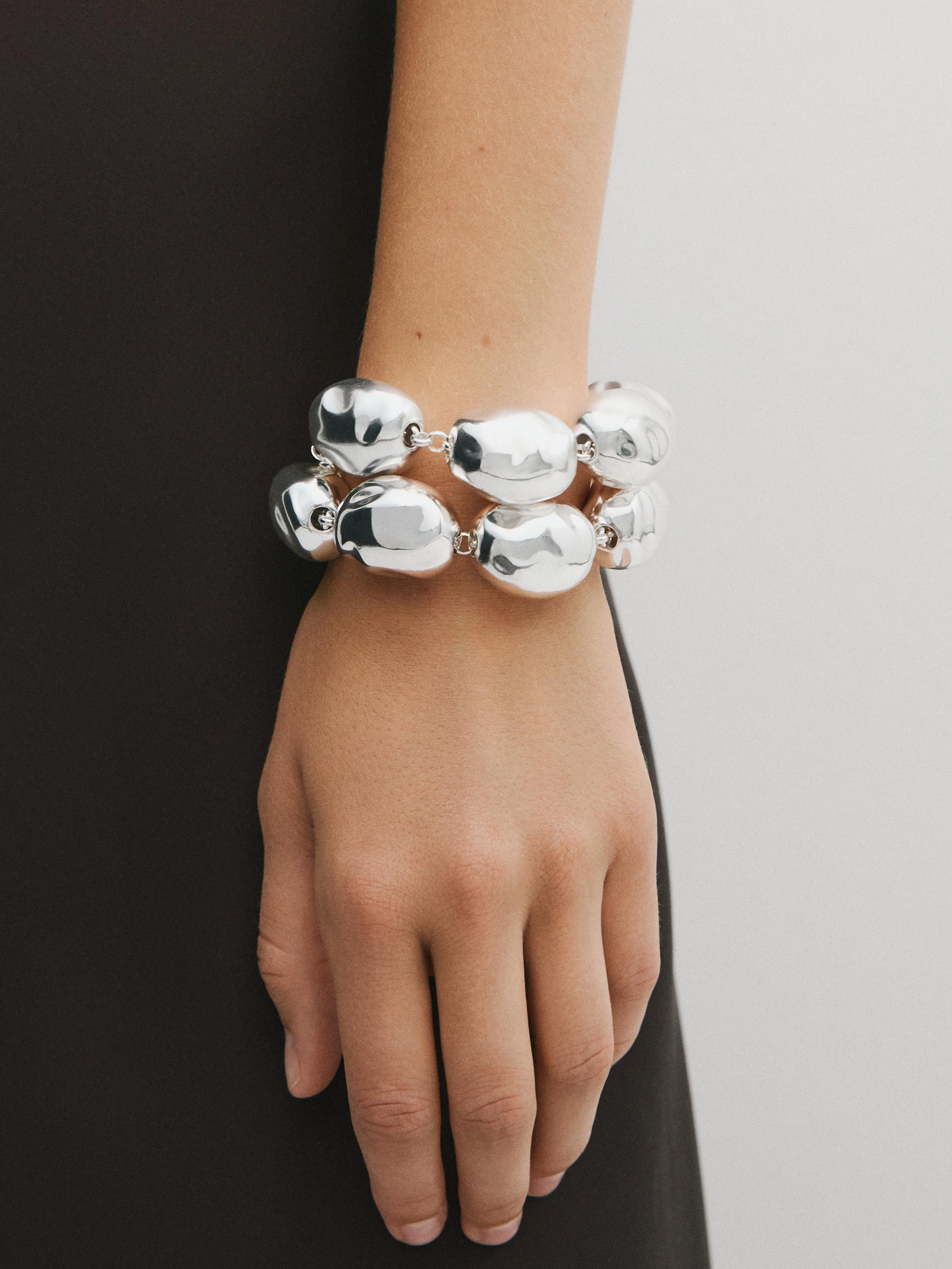 Textured rocks bracelet | Massimo Dutti US