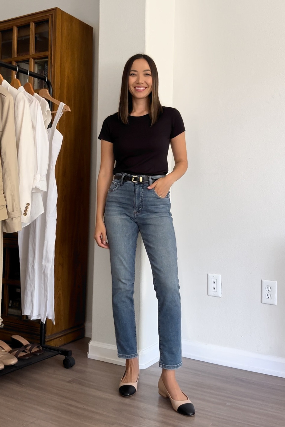 Business casual / smart casual workwear  with jeans 

• flats - recent find, very comfortable & comes with padded footbed 

Workwear / office outfit / Nordstrom 

#LTKworkwear #LTKstyletip