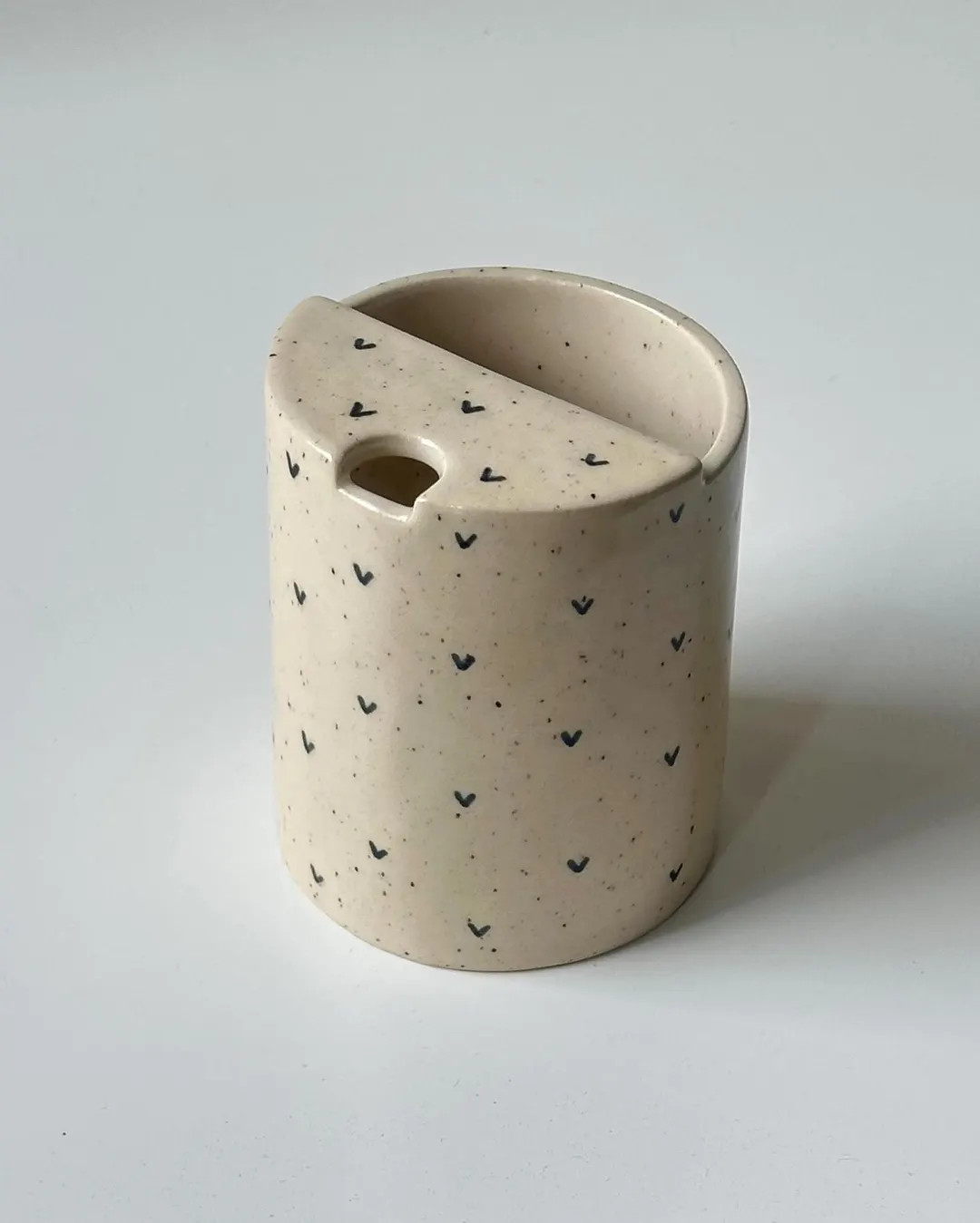 Handmade Ceramic Travel Mug: Heart-Painted To Go Cup | Etsy (US)