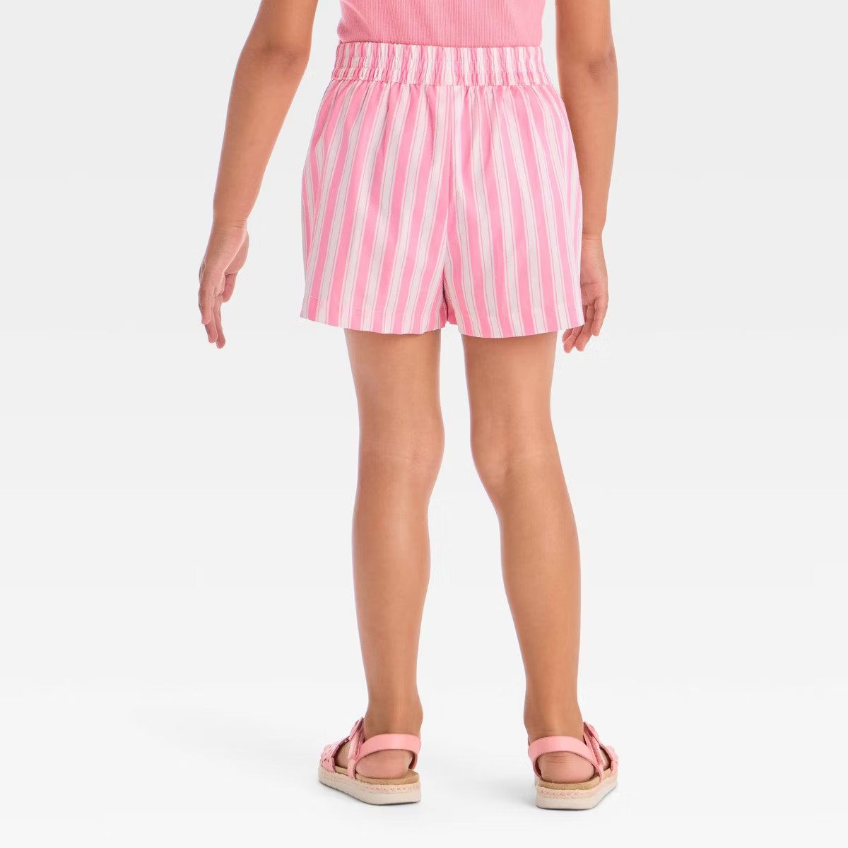 Grayson Mini Toddler Girls' Striped Woven Shorts - Pink | Target