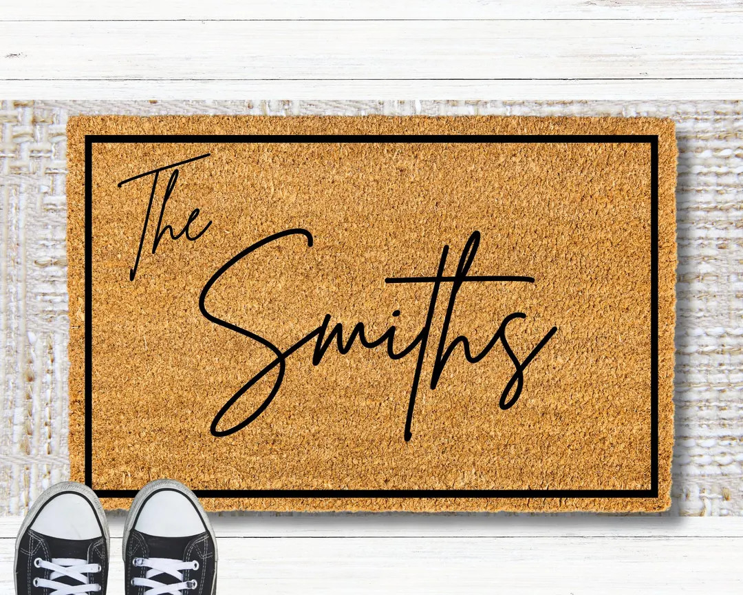 Personalized Welcome Mat, Custom Door Mat, Family Name Doormat, Wedding Gift, Housewarming Gift, ... | Etsy (US)