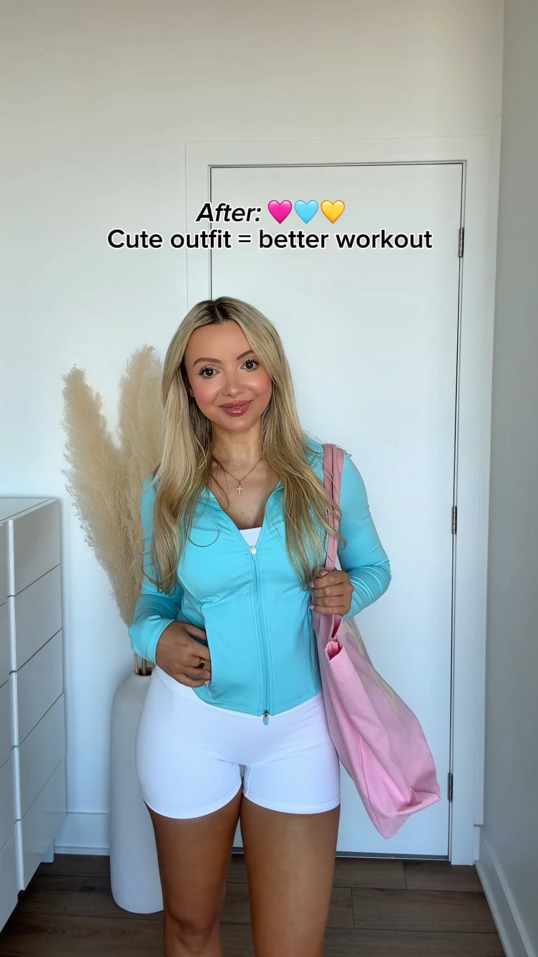 Gym outfit ideas 

Activewear workout clothes zip-up jacket gym bag shorts leggings workout top

#LTKootd #LTKfitnessgoals #LTKOver40