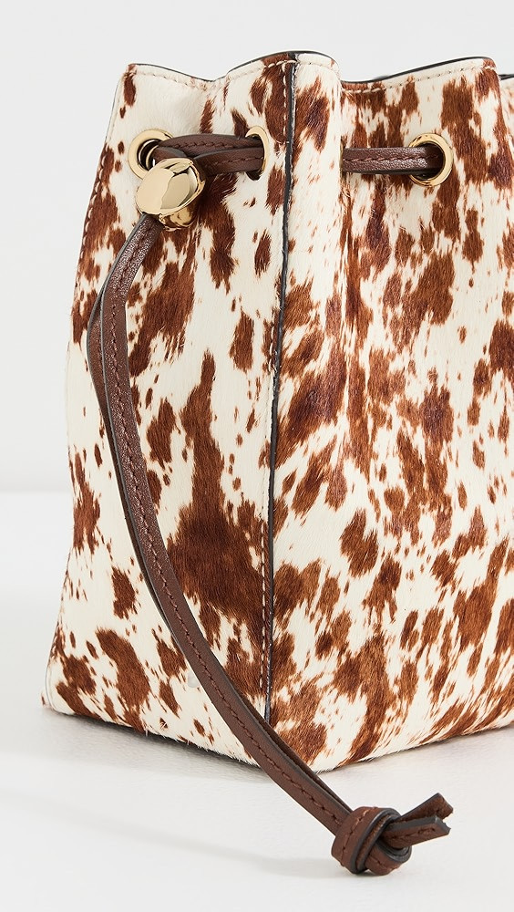 The Drawstring Crossbody Bucket Bag In Cowhide Leather | Shopbop