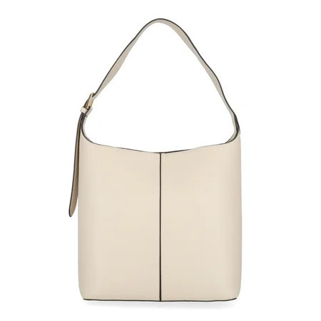 Time and Tru Women's Shively Bucket Handbag, Solid Beige | Walmart (US)