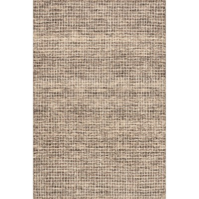 Arvin Olano x Rugs USA - Melrose Checked Wool Indoor Area Rug Brown 8x10 | Target