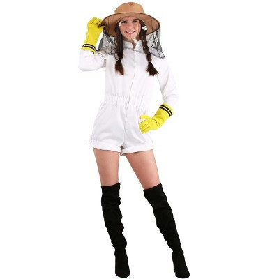 HalloweenCostumes.com Small Women Women's Busy Beekeeper Costume, White/Brown/Green | Target