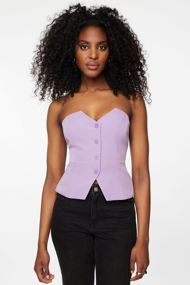 Button Detail Bustier Top  $59.95 | Dynamite Clothing